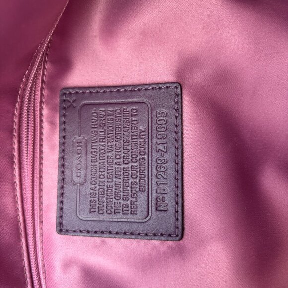 Coach Plum Patent Leather Purse and Matching Wallet #Z19605 - Picture 7 of 12